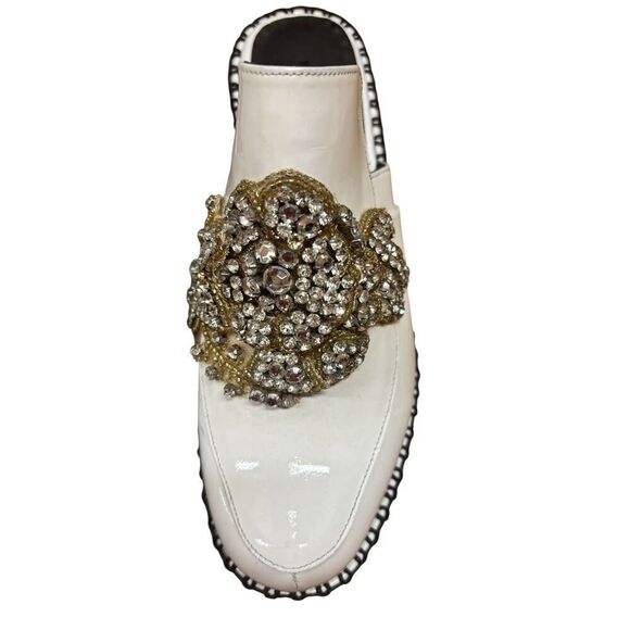 Rachel Comey Rhinestone Leather Clogs in White NWOB Size 5 1/2 - Picture 2 of 8